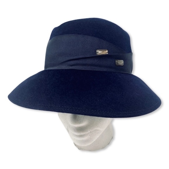 Vintage 1960s Blue Felt Hat